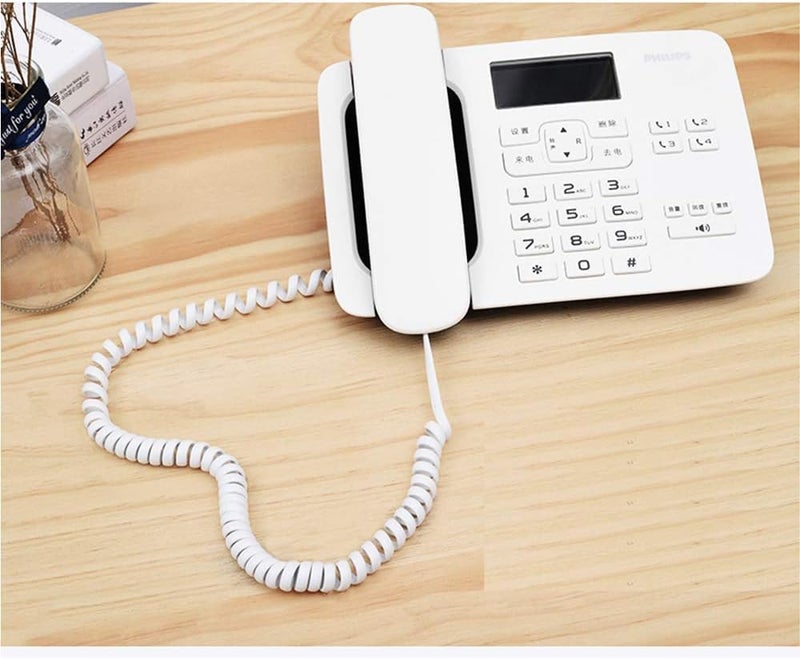 Saisn Telephone Handset Cord 6 Feet (Stretch Length) RJ9 4P4C Phone Cord for Landline Colied Phone Cable Curly Telephone Wire, Colied Length 0.68 to 6 Feet Uncoiled, White - Image 4
